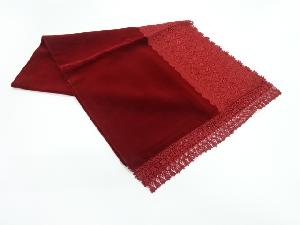 リサイクル　ビロードレース花模様ショール